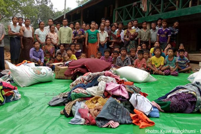   မီးဇာကျေးရွာမှာ တိုက်ပွဲရှောင်နေရာမှ သီးကီးရ်ရွာသို့ ရွေ့ပြောင်းသွားသည့် ကင်းတလင်းက ဒေသခံများ (Kyaw Aung Khumi -fb)