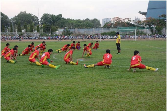 အိုလံပစ်ခြေစစ်ပွဲအတွက် လေ့ကျင့်မှုပြုလုပ်နေသော မြန််မာအမျိုးသမီးအသင်း။