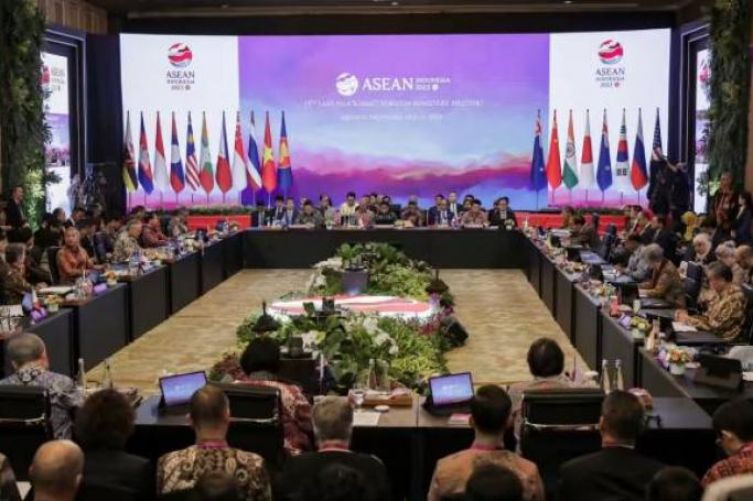 Indonesia hosted the East Asia Summit foreign ministers' meeting in July. ASEAN chairs host meetings with countries outside the bloc, which would make Myanmar's year awkward.   © Reuters