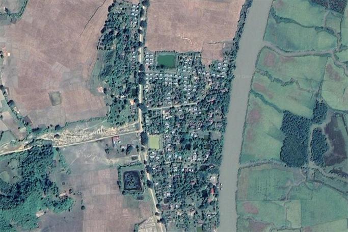 ဓာတ်ပုံ - ဂူတာပြင်ကျေးရွာကို Google Map မှ မြင်တွေ့ရစဉ်