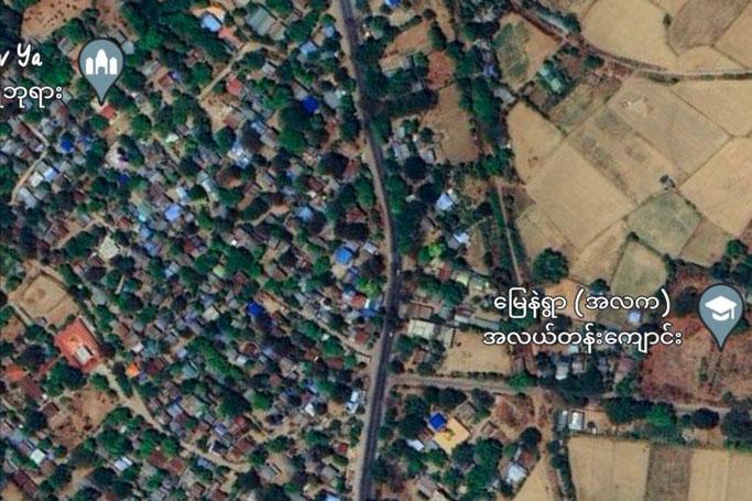 မြေနဲရွာကို Google Map မှ တွေ့ရစဉ် 