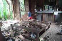 ပုံအညွှန်း- စစ်ကောင်စီတပ်​၏ လက်နက်ကြီးကြောင့် ပျက်စီးမှုများ (ဓါတ်ပုံ- KNU)