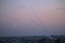A picture taken from the Gaza Strip on November 12, 2018 shows missiles being launched toward Israel. Photo: AFP
