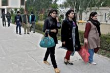 A file photo of students in a Islamabad varsity. PHOTO: AFP