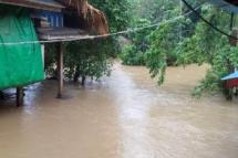 ဓါတ်ပုံ- (Kyaikhto Information Organization) ဘီးလင်းမြို့နယ် အလူးလေးကျေးရွာ ရေကြီးရေလျှံမှု အခြေအနေ 