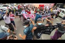 Embedded thumbnail for &amp;quot; 7 july စိတ်ဓာတ်ကို ကိုင်စွဲတိုက်ပွဲဝင်ကြ &amp;#039;&amp;#039; ဆိုတဲ့ ရန်ကုန်မြို့က  စစ်အာဏာရှင် ပြုတ်ကျရေး  သပိတ်စစ်ကြောင်း